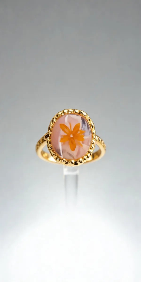 Green_Stainless_Steel_Resin_Floral_Ring_For_Women