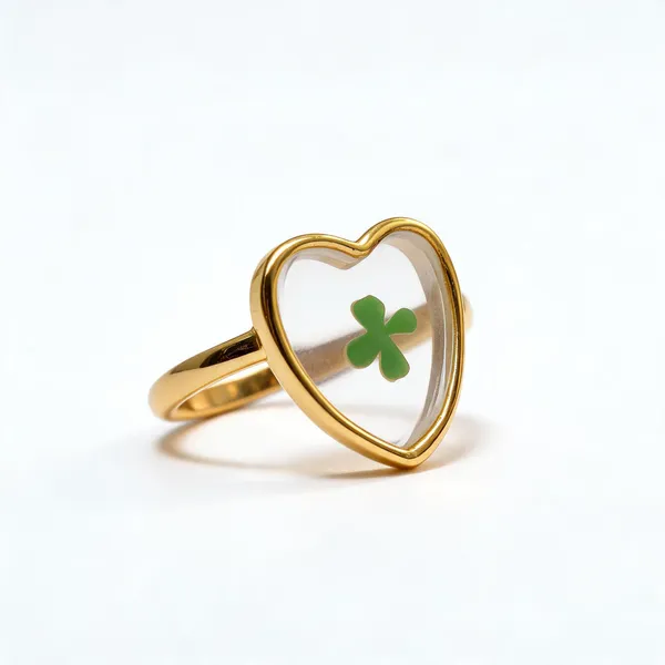 Green_Stainless_Steel_Heart_Shaped_Ring_For_Women