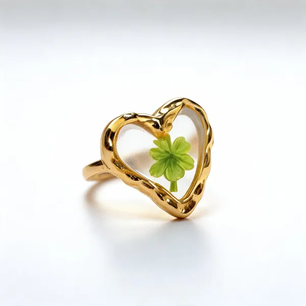Green_Stainless_Steel_Floral_Heart_Ring_For_Women