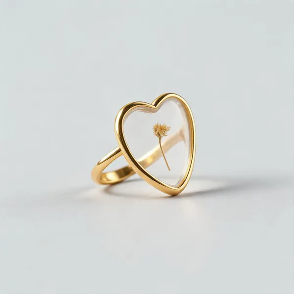 Gold_And_White_Stainless_Steel_Heart_Open_Ring_For_Women