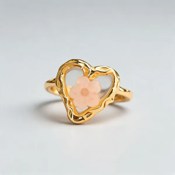 Gold_And_Pink_Stainless_Steel_Floral_Ring_For_Women