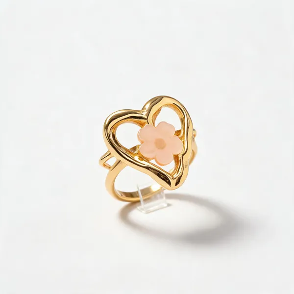Gold_And_Pink_Stainless_Steel_Floral_Ring_For_Women