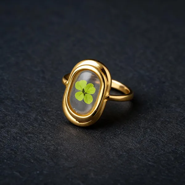 Green_Stainless_Steel_Oval_Floral_Ring_For_Women