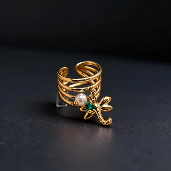 Green_Gold_Anti_Tarnish_Alloy_Scorpion_Charm_Ring_For_Women
