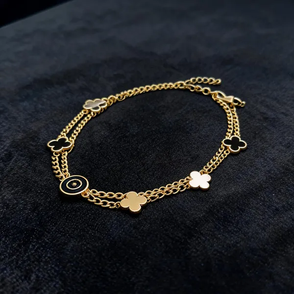 Gold_Black_Stainless_Steel_Charm_Bracelet_For_Women