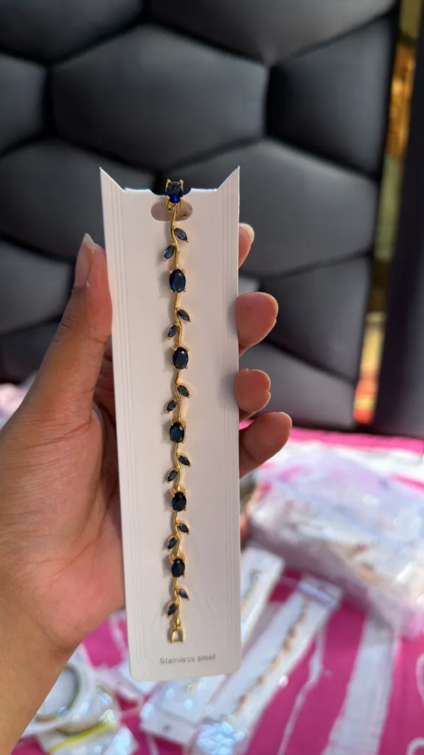 Dark_Blue_Stainless_Steel_Stone_Bracelet_For_Women