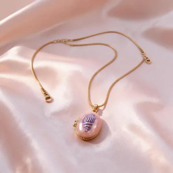 Pink_Stainless_Steel_Pendant_Neck_Chain_For_Women