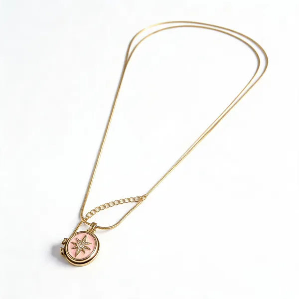 Pink_Stainless_Steel_Star_Pendant_Neck_Chain_For_Women