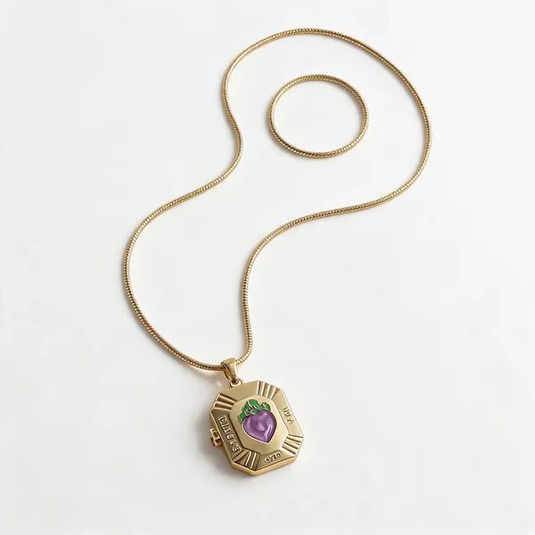 Gold_Purple_Stainless_Steel_Pendant_Neck_Chain_For_Women