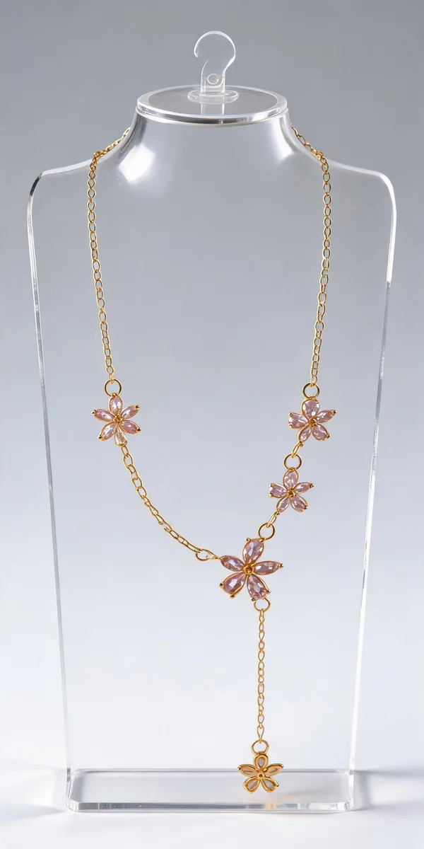 Pink_Stainless_Steel_Floral_Pendant_Neck_Chain_For_Women