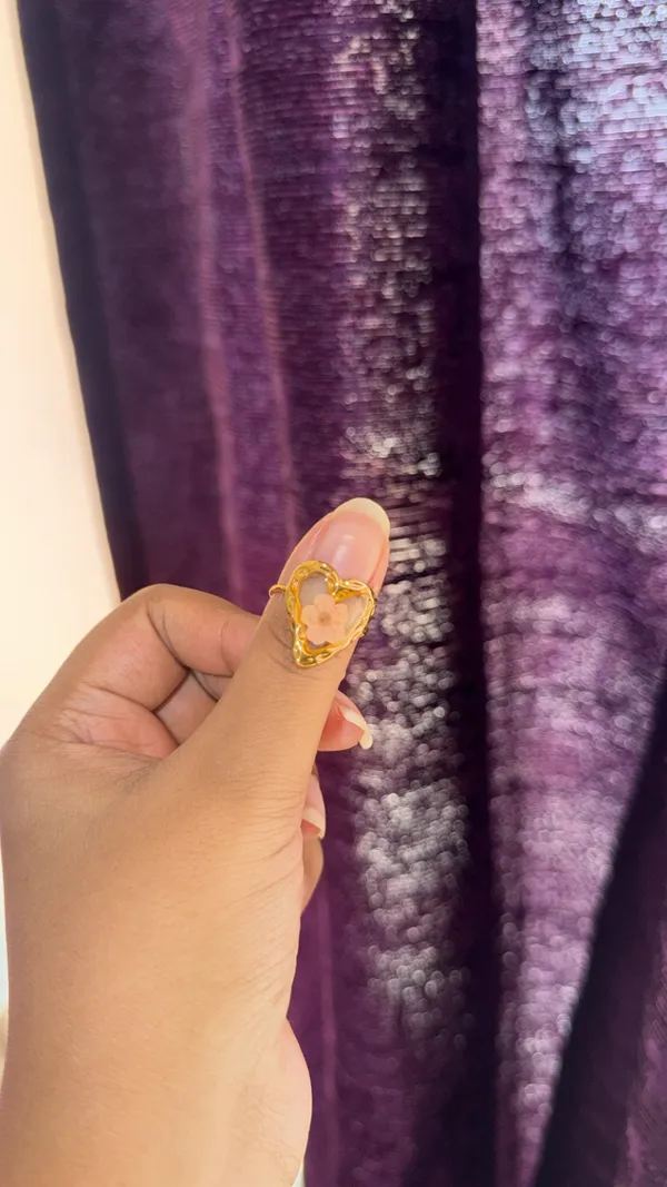 Gold_And_Pink_Stainless_Steel_Floral_Ring_For_Women