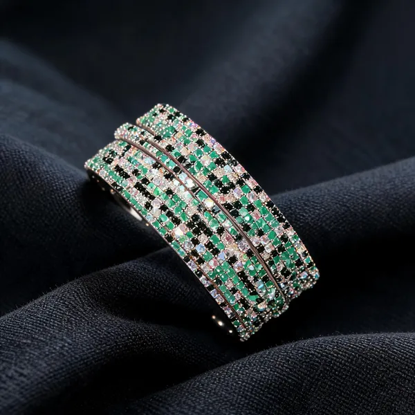 Green_Black_Alloy_Stone_Studded_Bangle_Set_For_Women