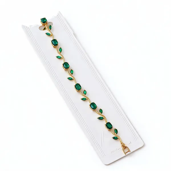 Dark_Green_Stainless_Steel_Leaf_Design_Bracelet_For_Women