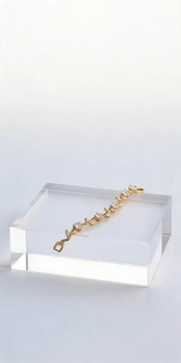 White_Stainless_Steel_Link_Bracelet_For_Women