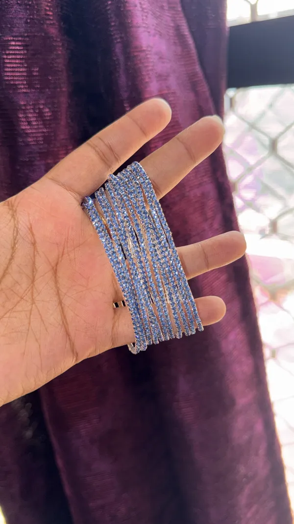 Electric_Blue_Alloy_Crystal_Studded_Bangle_Bracelet_For_Women
