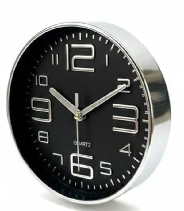 Metal_Modern_Black_Silver_Dial_Analog_Wall_Clock