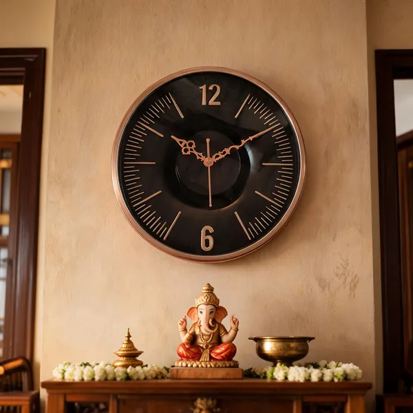 Metal_Modern_Rose_Gold_Tone_Black_Dial_Wall_Clock