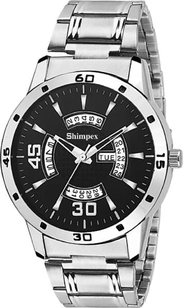 Premium_Watches_Silver_Metal_Boys_Waterproof_With_A_One_Year_Warranty_Day_And_Date_Analog