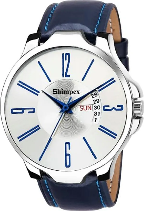 Premium_Watches_White_Genuine_Leather_Boys_Waterproof_With_A_One_Year_Warranty_Day_And_Date_Analog