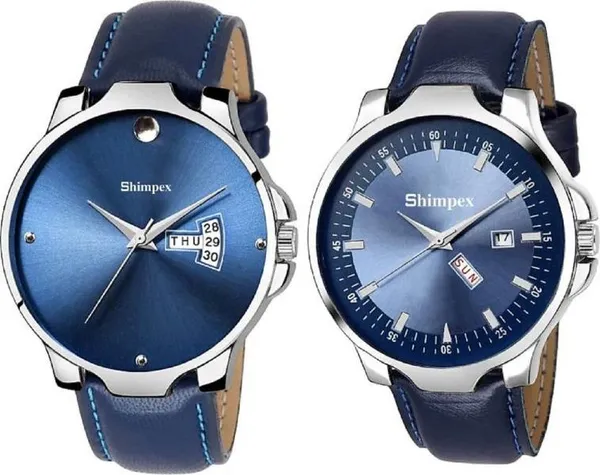 Premium_Watches_Blue_Genuine_Leather_Men_Waterproof_With_A_One_Year_Warranty_Day_And_Date_Analog