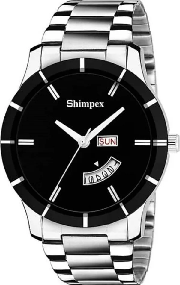 Premium_Watches_Black_Metal_Men_Waterproof_With_A_One_Year_Warranty_Day_And_Date_Analog