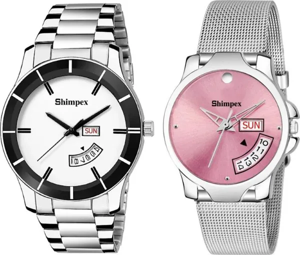Premium_Watches_White_Metal_Couple_Waterproof_With_A_One_Year_Warranty_Day_And_Date_Analog
