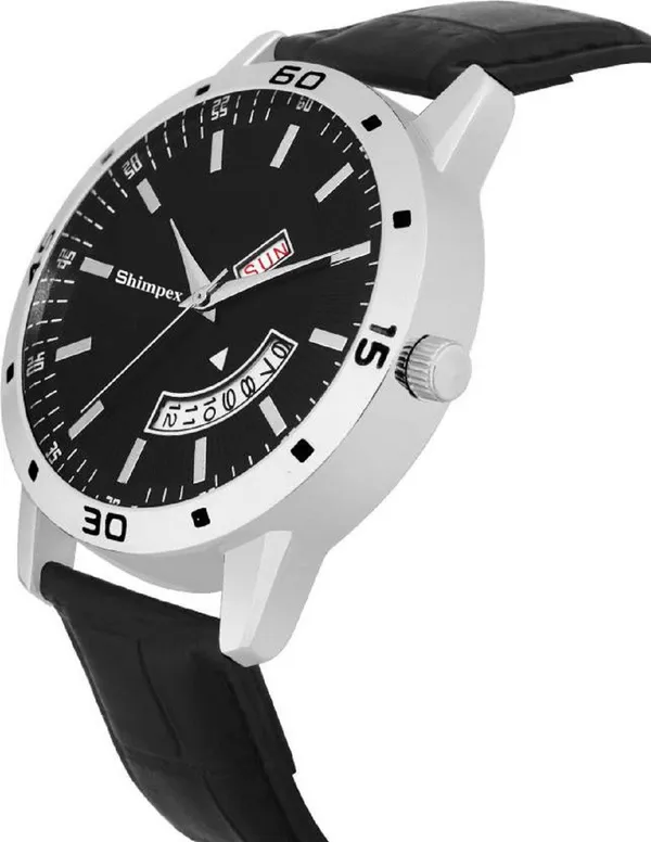 Premium_Watches_Black_Pink_Stainless_Steel_Genuine_Leather_Boys_&_Girls_Waterproof_With_A_One_Year_Warranty_Day_And_Date_Analog