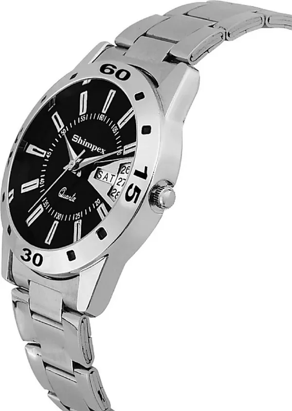 Premium_Watches_Black_Pink_Stainless_Steel_Men_&_Women_Waterproof_With_A_One_Year_Warranty_Day_And_Date_Analog