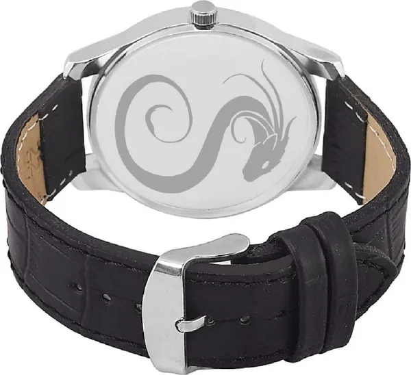 Premium_Watches_Black_White_Genuine_Leather_Men_&_Women_Waterproof_With_A_One_Year_Warranty_Day_And_Date_Analog