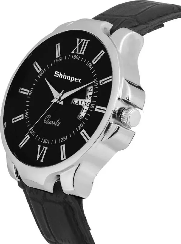 Premium_Watches_Black_Genuine_Leather_Men_Waterproof_With_A_One_Year_Warranty_Day_And_Date_Analog