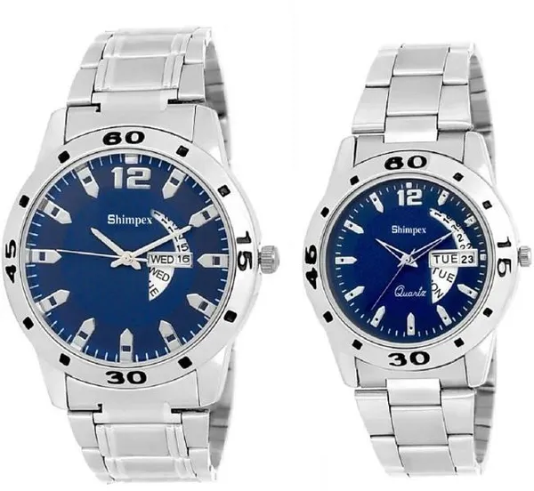 Shimpex_Good_Quality__Watches_Blue_Metal_Couple_Waterproof_With_A_One_Year_Warranty_Day_And_Date_Analog