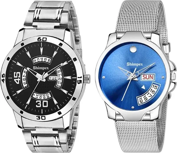 Premium_Watches_Black_Blue_Metal_Men_Waterproof_With_A_One_Year_Warranty_Day_And_Date_Analog