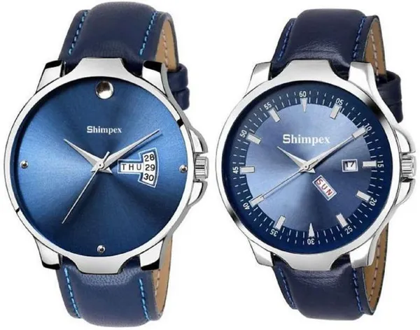 Premium_Watches_Blue_Genuine_Leather_Metal_Men_Waterproof_With_A_One_Year_Warranty_Day_And_Date_Analog