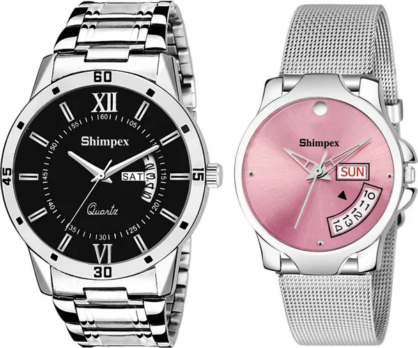 Premium_Watches_Black_Metal_Boys_&_Girls_Waterproof_With_A_One_Year_Warranty_Day_And_Date_Analog