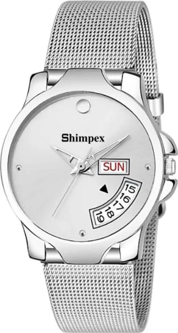 Shimpex_Good_Quality__Watches_Silver_Metal_Women_Waterproof_With_A_One_Year_Warranty_Day_And_Date_Analog