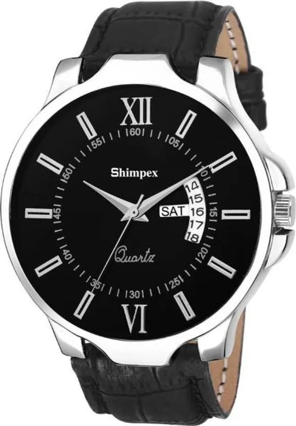 Premium_Watches_Black_Metal_Men_Waterproof_With_A_One_Year_Warranty_Day_And_Date_Analog