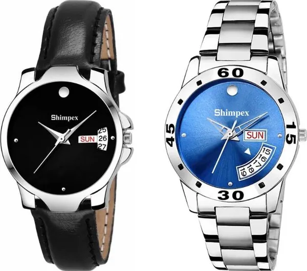 Premium_Watches_Black_Blue_Genuine_Leather_Metal_Men_Waterproof_With_A_One_Year_Warranty_Day_And_Date_Analog
