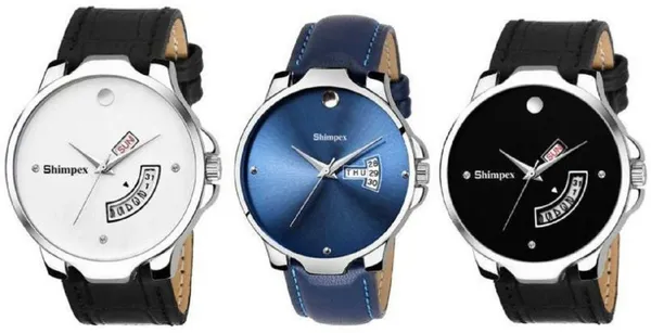 Premium_Watches_White_Black_Blue_Genuine_Leather_Metal_Men_Waterproof_With_A_One_Year_Warranty_Day_And_Date_Analog