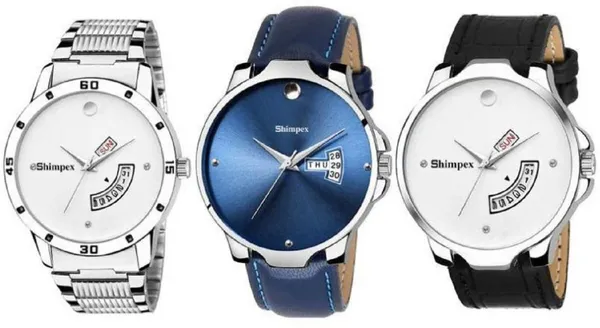 Premium_Watches_White_Blue_Genuine_Leather_Metal_Men_Waterproof_With_A_One_Year_Warranty_Day_And_Date_Analog