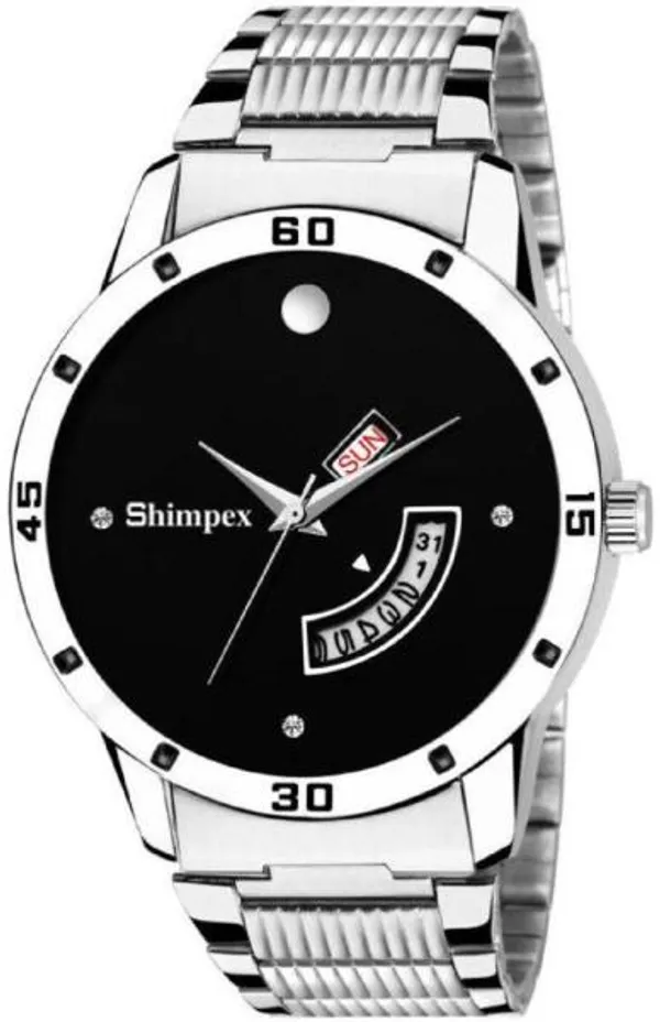 Premium_Watches_Black_Metal_Men_Waterproof_With_A_One_Year_Warranty_Day_And_Date_Analog