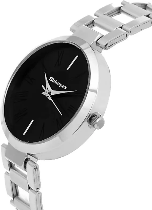 Premium_Watches_Black_Metal_Women_Waterproof_With_A_One_Year_Warranty_Day_And_Date_Analog