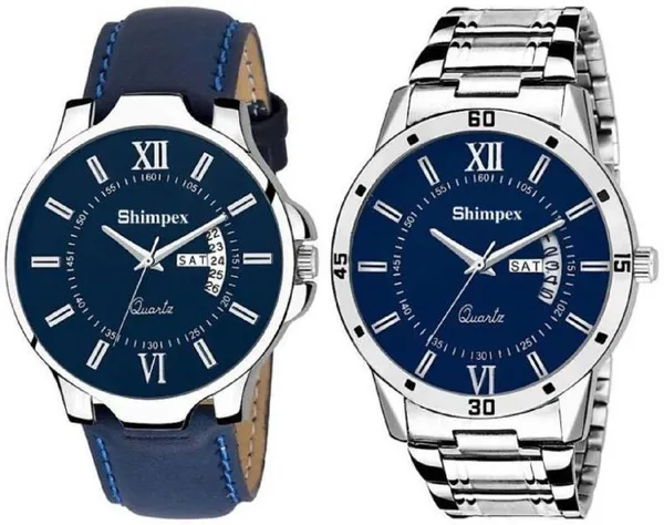 Premium_Watches_Blue_Genuine_Leather_Metal_Men_Waterproof_With_A_One_Year_Warranty_Day_And_Date_Analog
