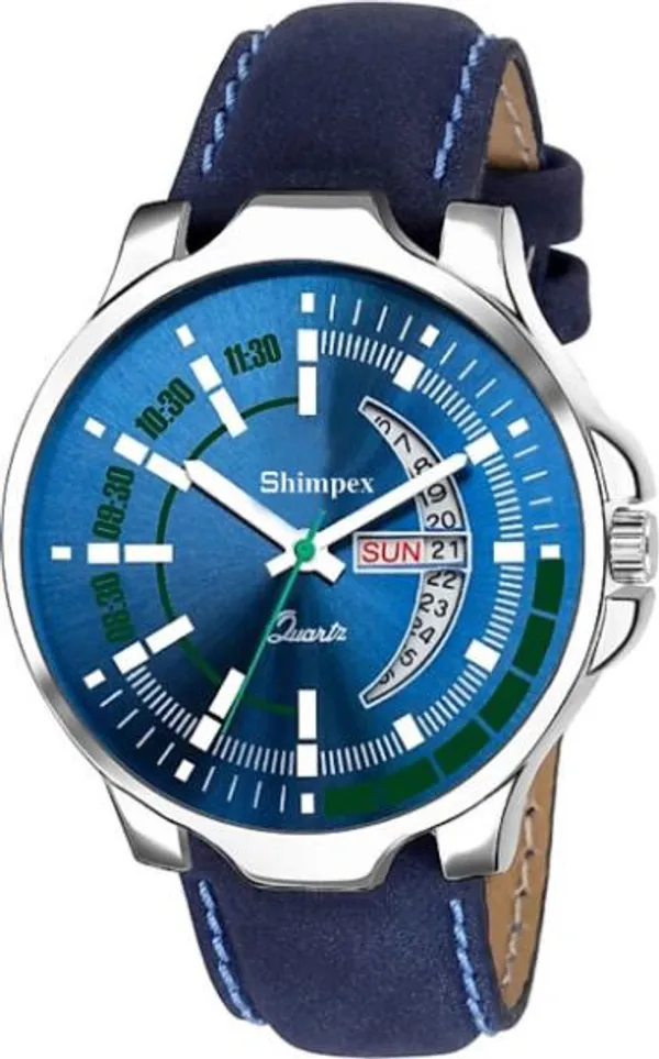 Premium_Watches_Blue_Genuine_Leather_Metal_Men_Waterproof_With_A_One_Year_Warranty_Day_And_Date_Analog