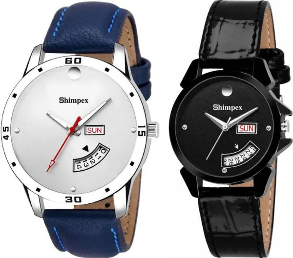 Premium_Watches_Silver_Black_Genuine_Leather_Metal_Men_&_Women_Waterproof_With_A_One_Year_Warranty_Day_And_Date_Analog
