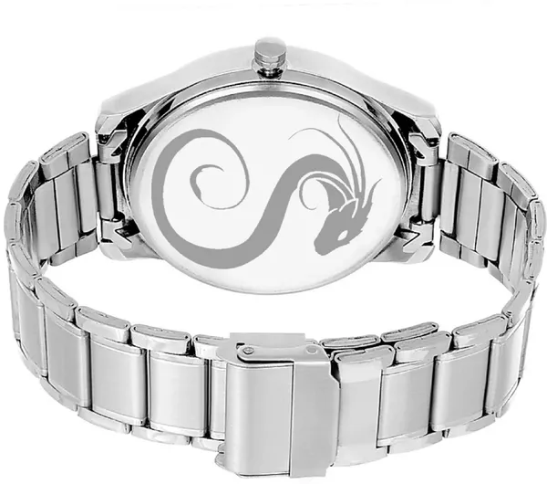 Premium_Watches_White_Blue_Metal_Men_&_Women_Waterproof_With_A_One_Year_Warranty_Day_And_Date_Analog
