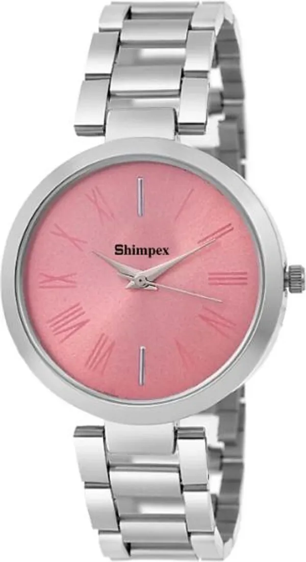 Premium_Watches_Pink_Metal_Women_Waterproof_With_A_One_Year_Warranty_Day_And_Date_Analog