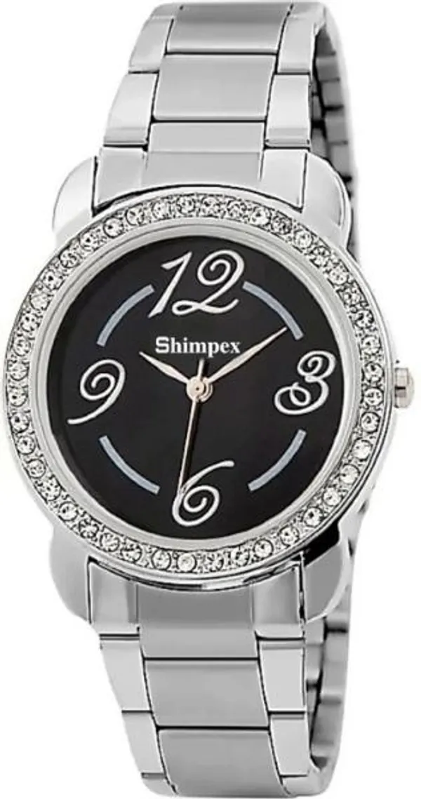 Premium_Watches_Black_Metal_Women_Waterproof_With_A_One_Year_Warranty_Day_And_Date_Analog