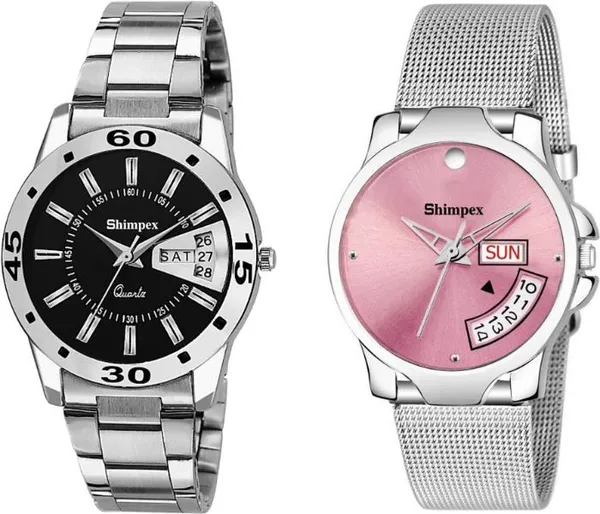 Premium_Watches_Black_Metal_Boys_&_Girls_Waterproof_With_A_One_Year_Warranty_Day_And_Date_Analog