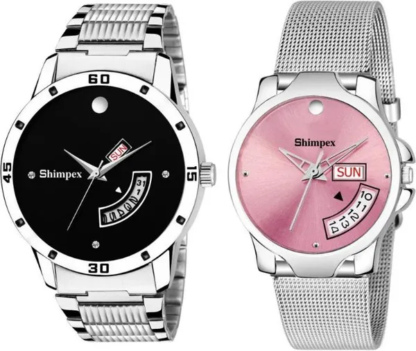 Premium_Watches_Black_Metal_Boys_&_Girls_Waterproof_With_A_One_Year_Warranty_Day_And_Date_Analog