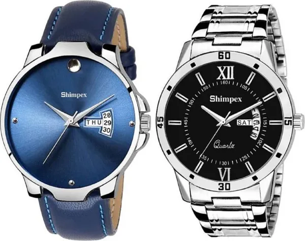 Premium_Watches_Blue_Black_Genuine_Leather_Metal_Men_Waterproof_With_A_One_Year_Warranty_Day_And_Date_Analog